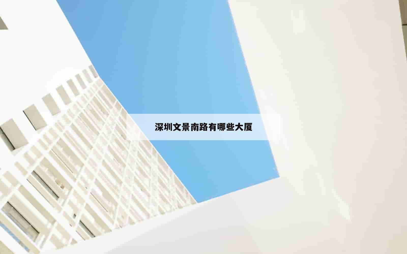 深圳文景南路有哪些大厦_(深圳文景小学是重点小学吗)